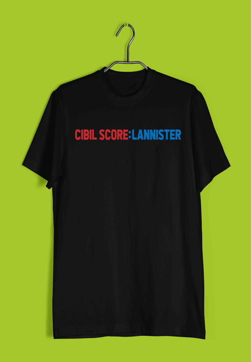 3 TV Series CIBIL Score Custom Printed Graphic Design T-Shirt for Men